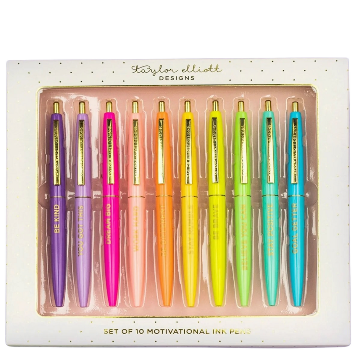 Pen Set - Motivational - Asst Colors - 10 Piece Set