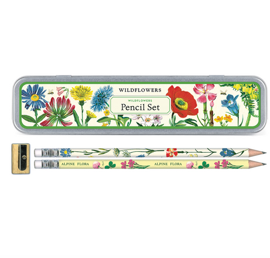 floral: pencil set